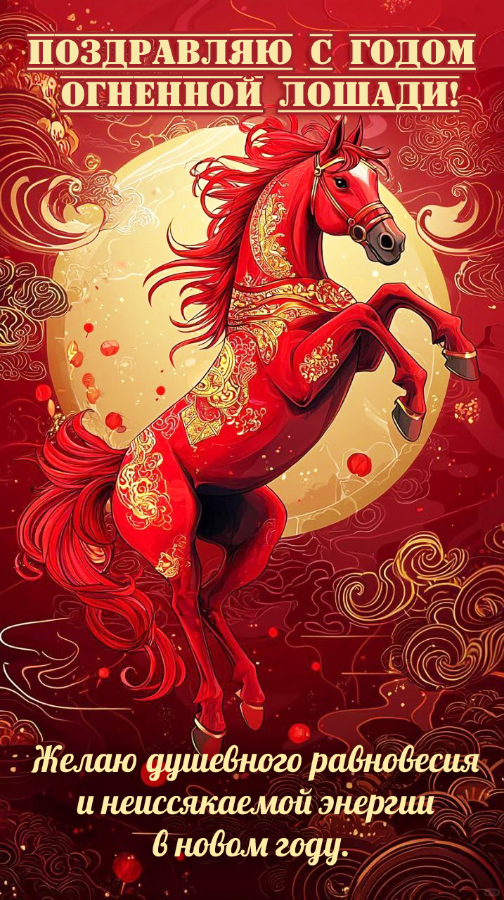 Желаю душевного равновесия и неиссякаемой энергии в новом году.  