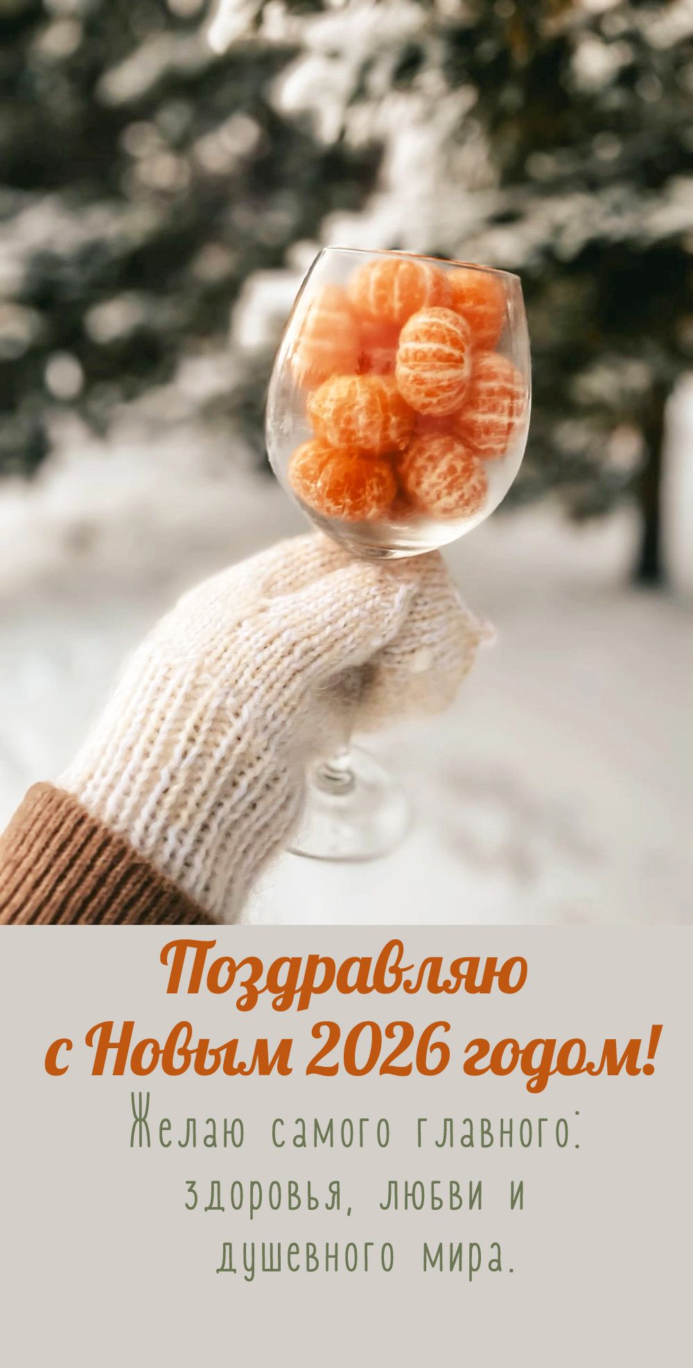 Самого главного: здоровья, любви и душевного мира.