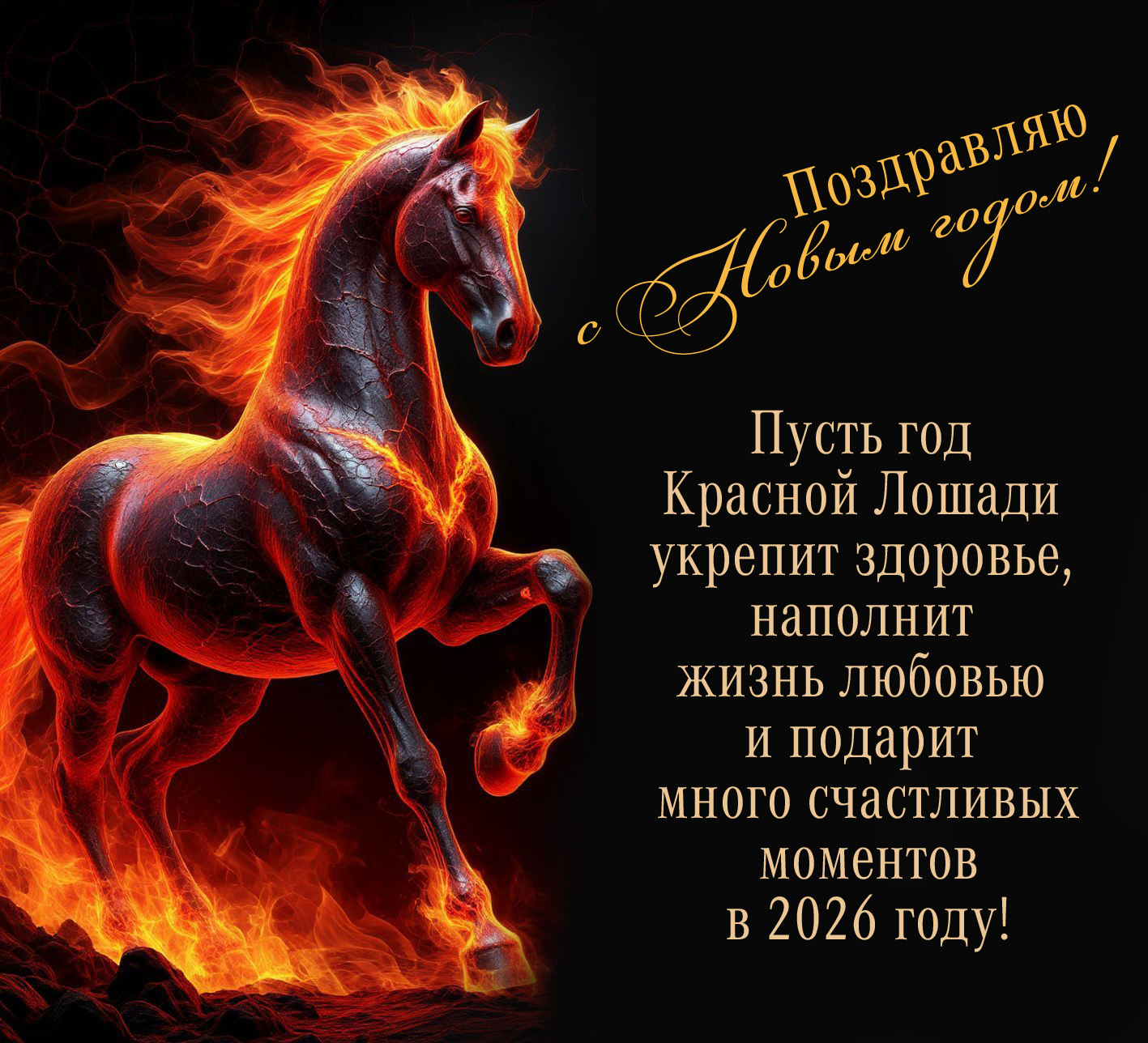 Пусть год Красной Лошади укрепит здоровье, наполнит жизнь любовью и подарит много счастливых моментов в 2026!
