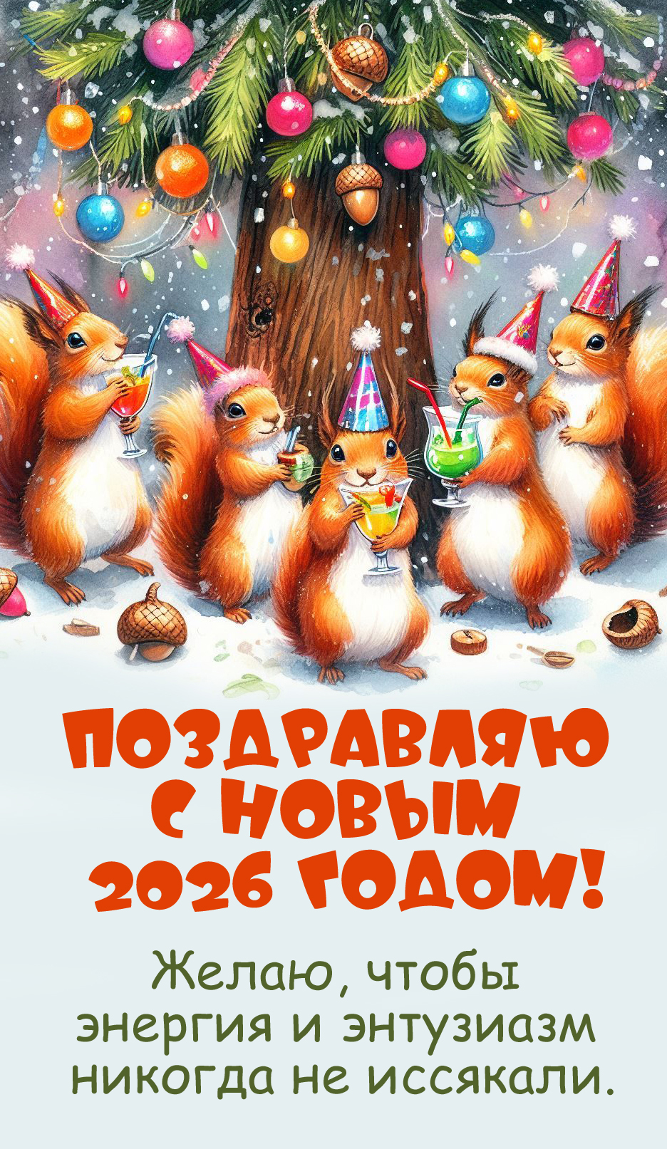 Желаю, чтобы энергия и энтузиазм никогда не иссякали.